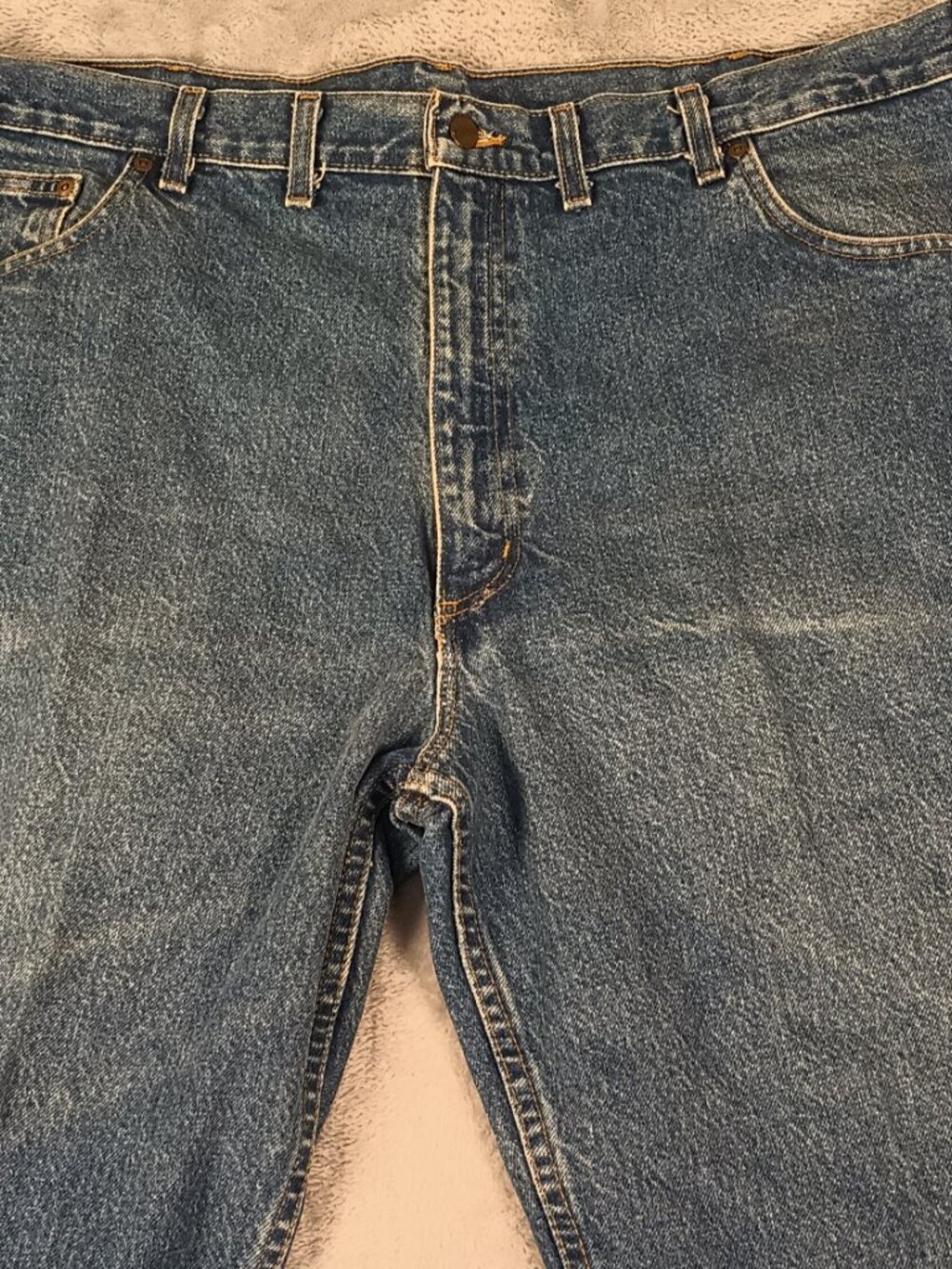 Carhartt Relaxed Fit Jeans Men's Blue Denim 43x25.5 Measured Workwear No Size Ta - Picture 2 of 6